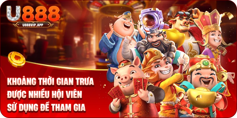 Khoảng thời gian trưa được nhiều hội viên sử dụng để tham gia